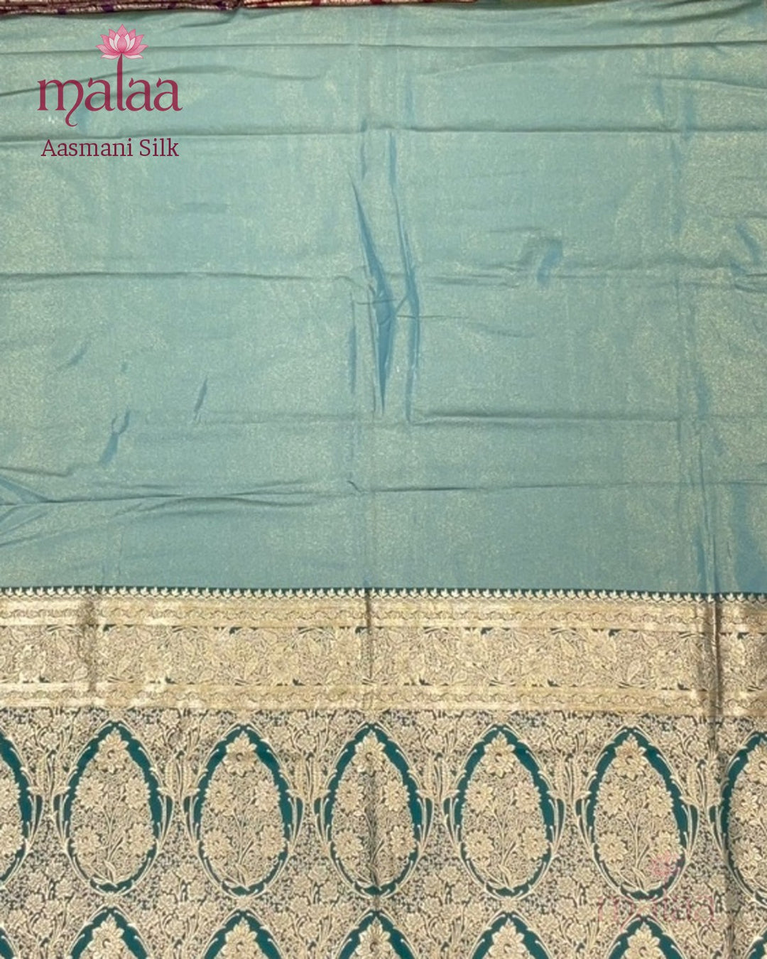 Aasmani Silk saree catalogue, poora set