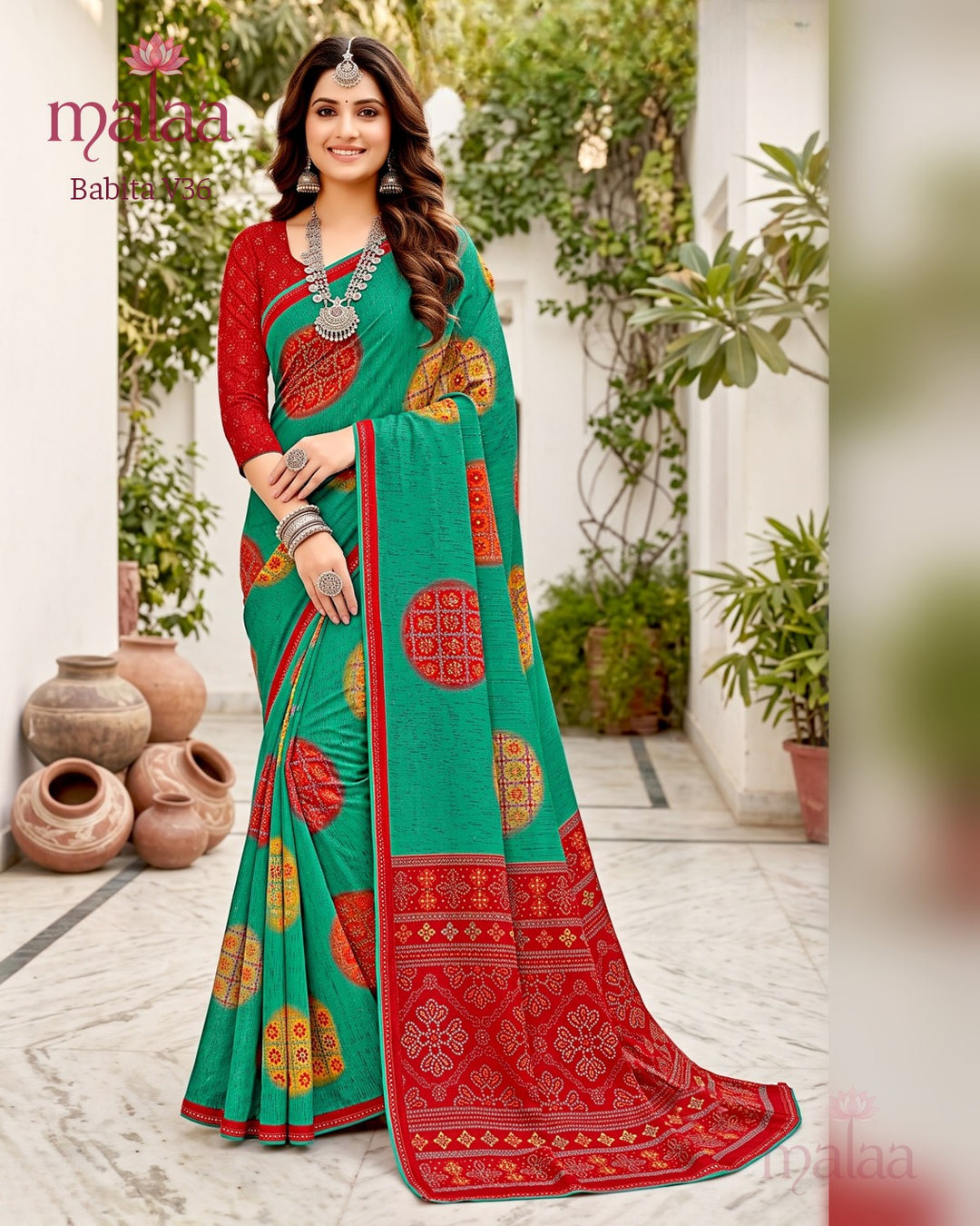 Babita V36 saree catalogue, design 2, Malaa