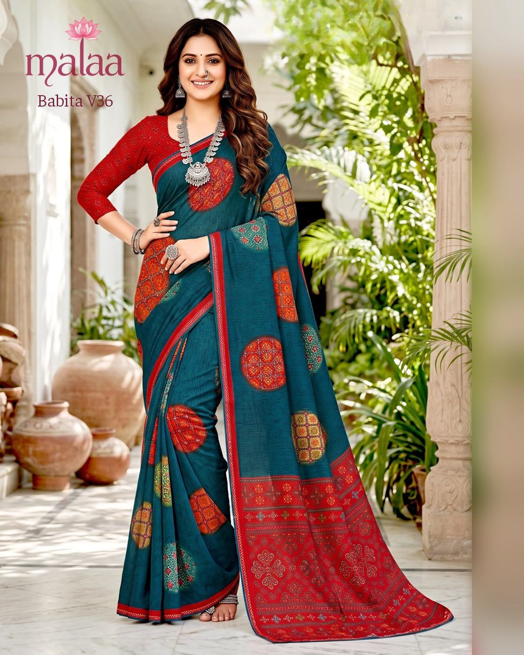 Babita V36 saree catalogue, design 5, Malaa