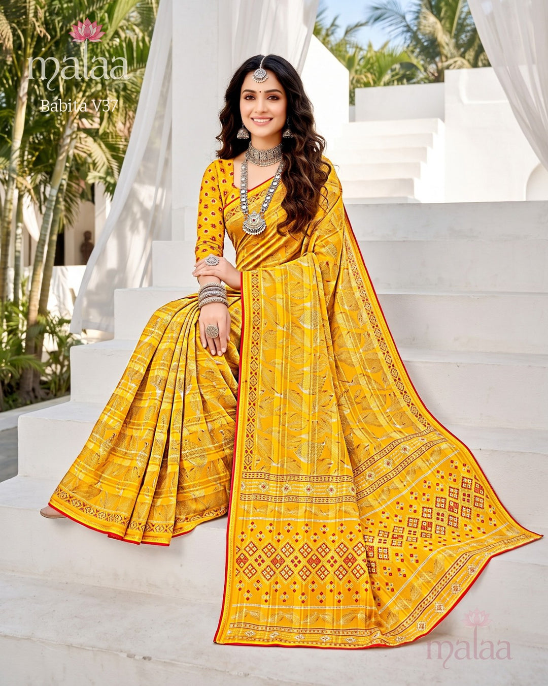 Babita V37 saree catalogue, design 2, Malaa