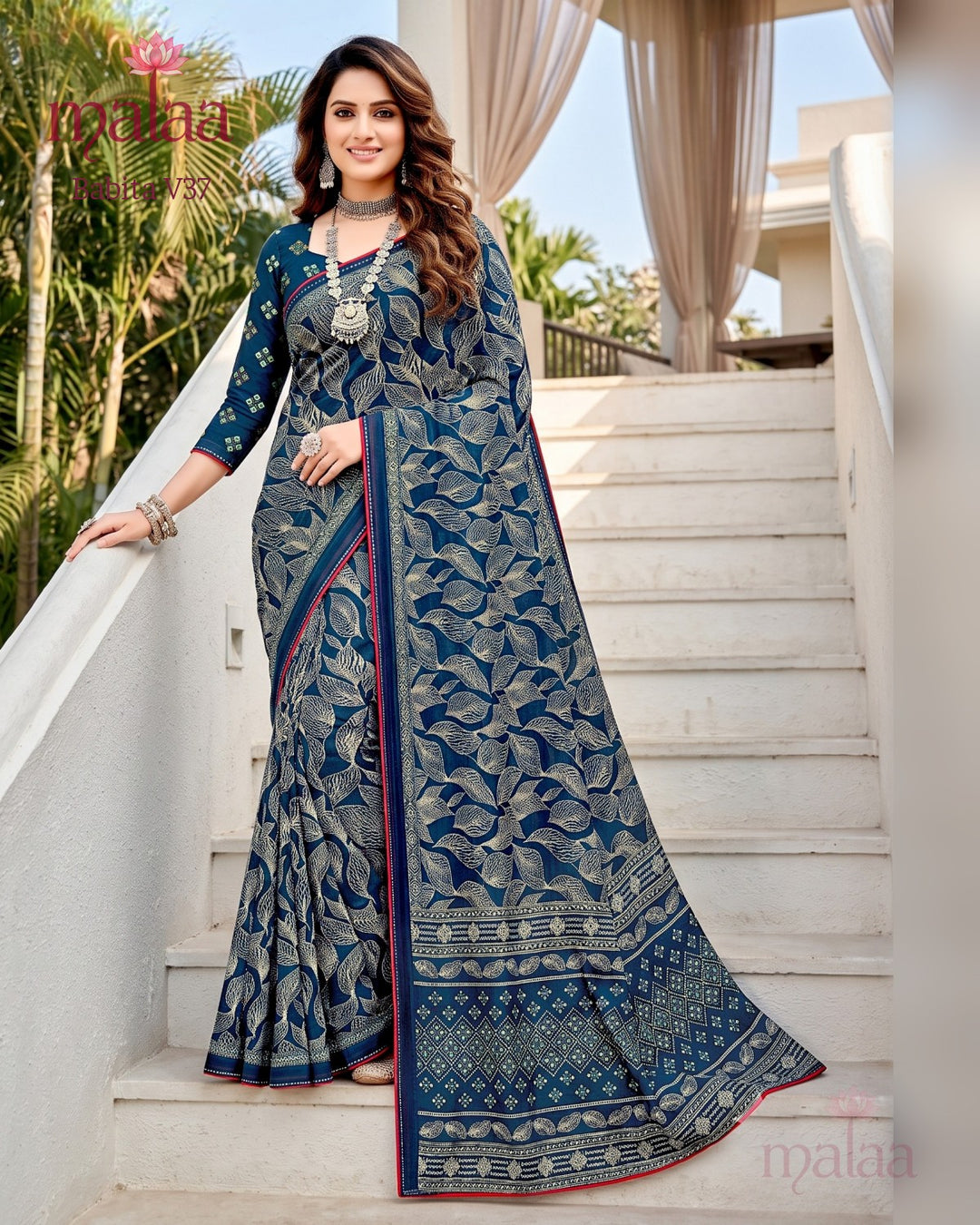 Babita V37 saree catalogue, design 3, Malaa