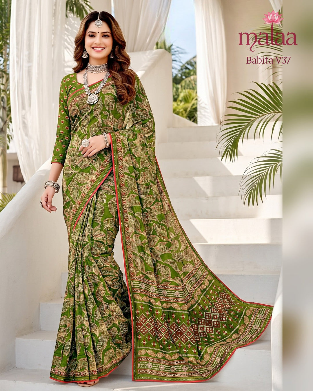 Babita V37 saree catalogue, design 4, Malaa