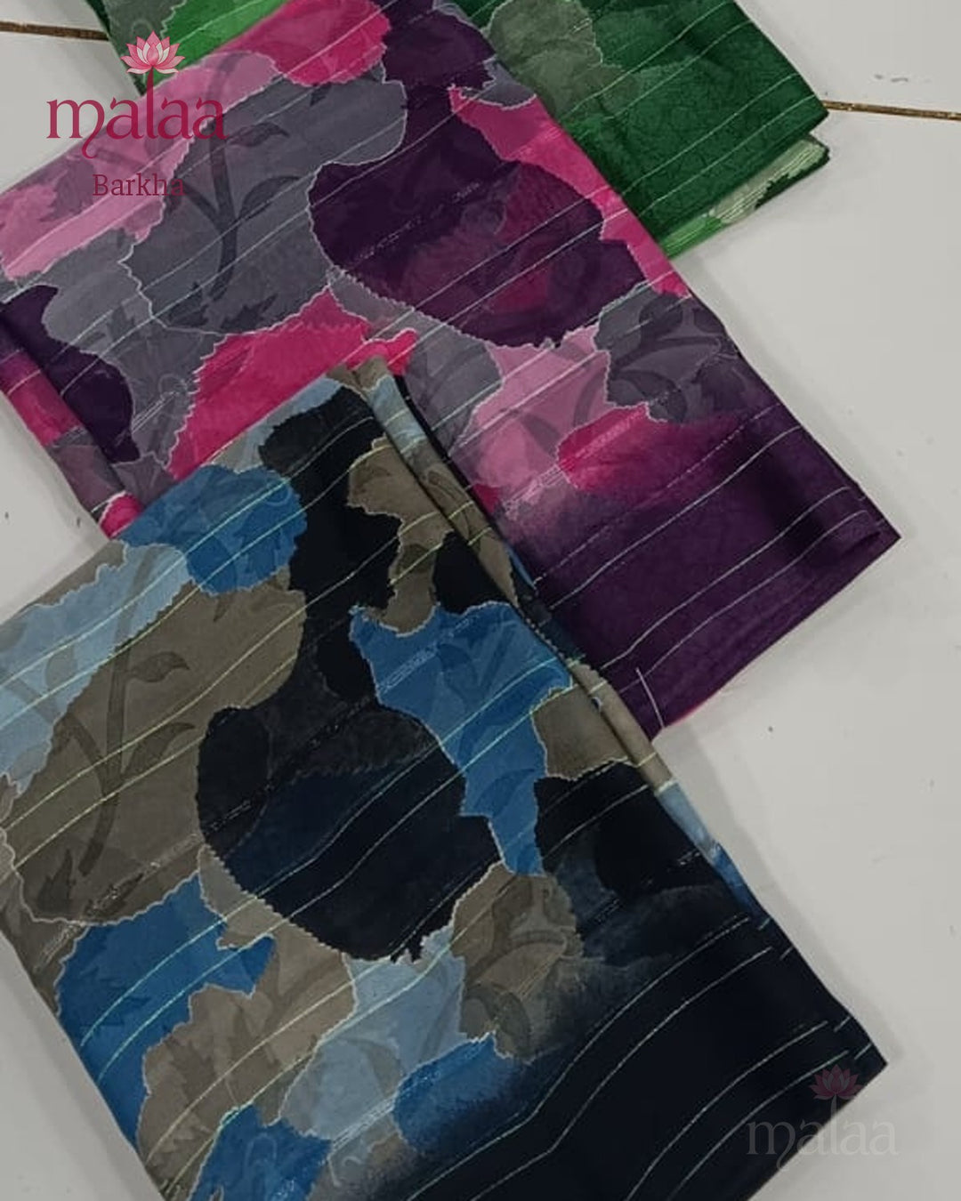 Barkha cotton saree catalogue, poora set, 6 sarees