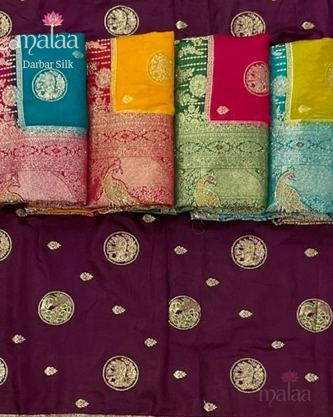 Darbar Silk saree catalogue, poora set