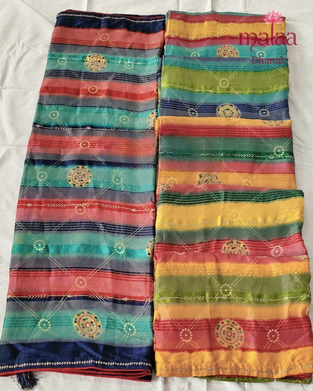 Dhanak saree catalogue, design 1, Malaa