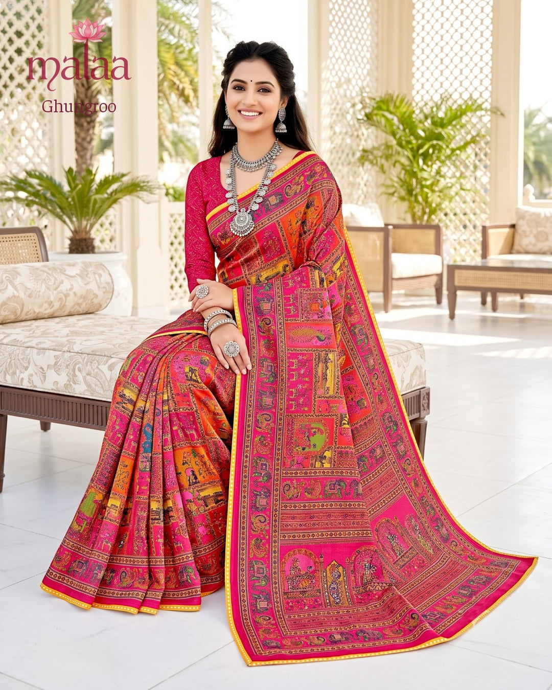 Ghungroo saree catalogue, design 2, Malaa