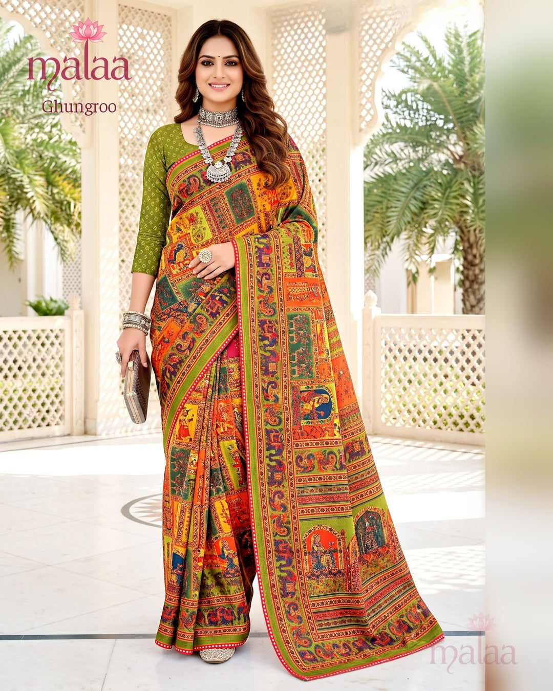 Ghungroo saree catalogue, design 3, Malaa