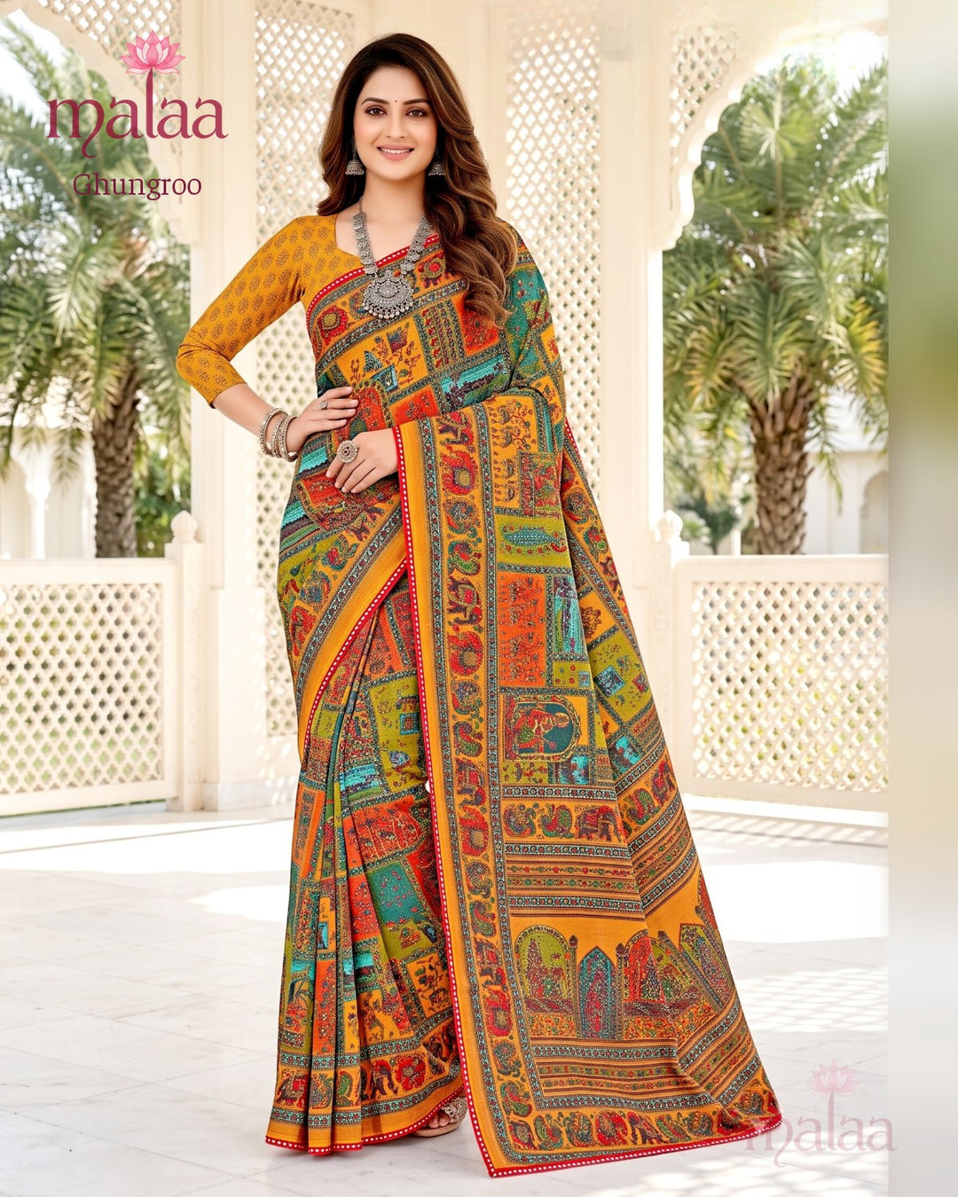 Ghungroo saree catalogue, design 5, Malaa