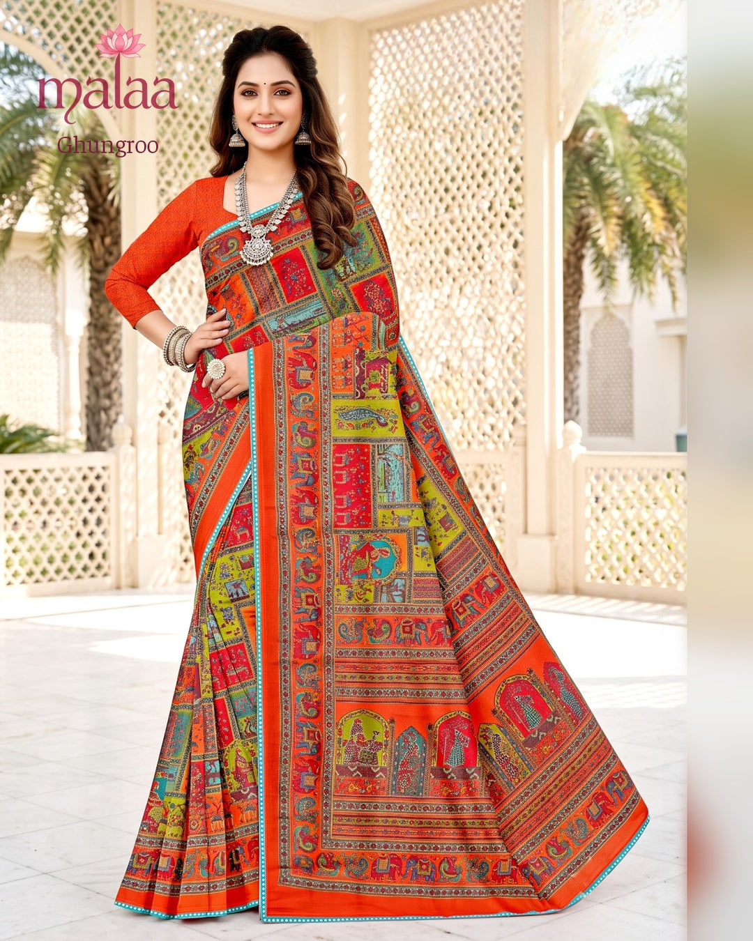 Ghungroo saree catalogue, design 6, Malaa