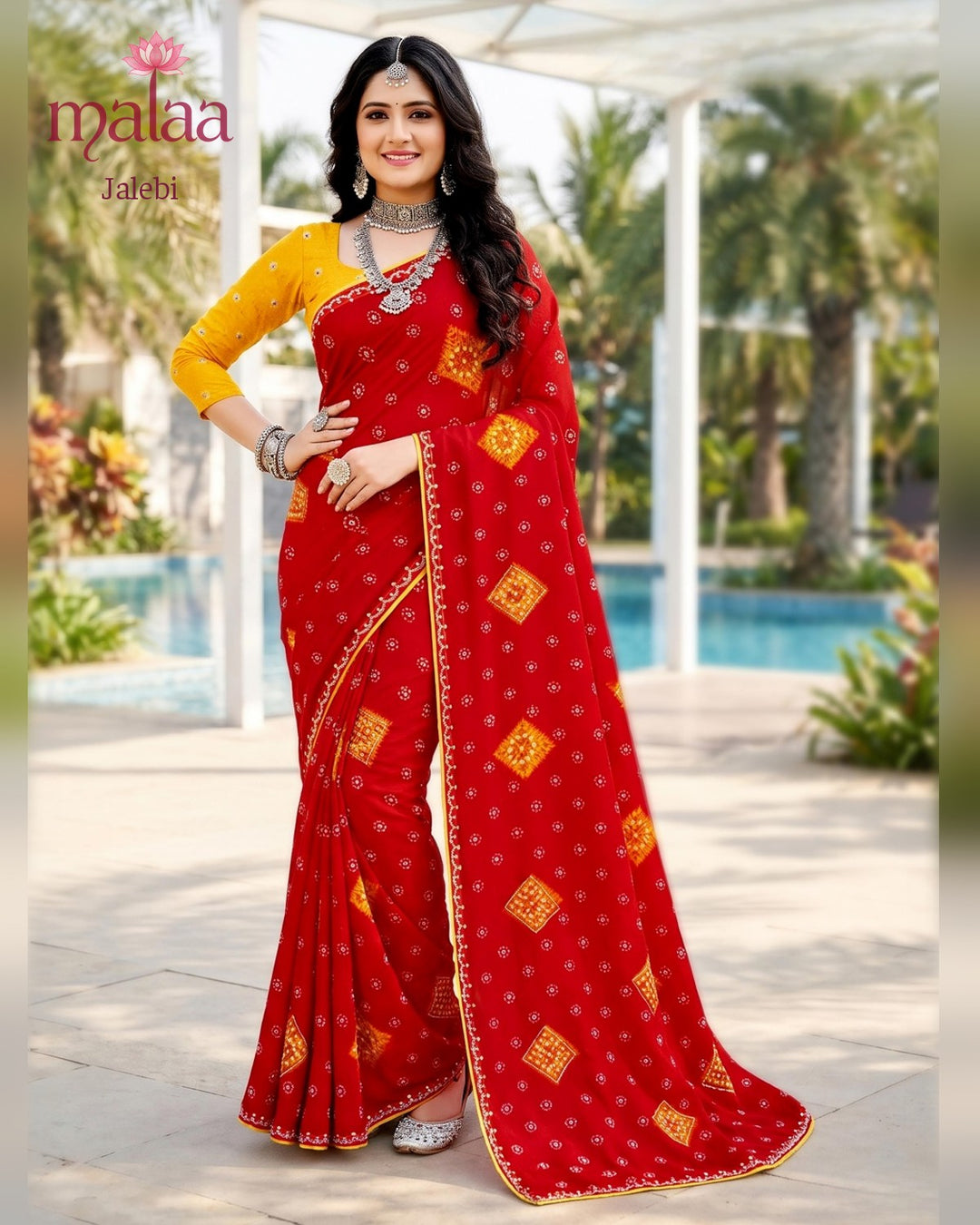 Jalebi saree catalogue, design 2, Malaa
