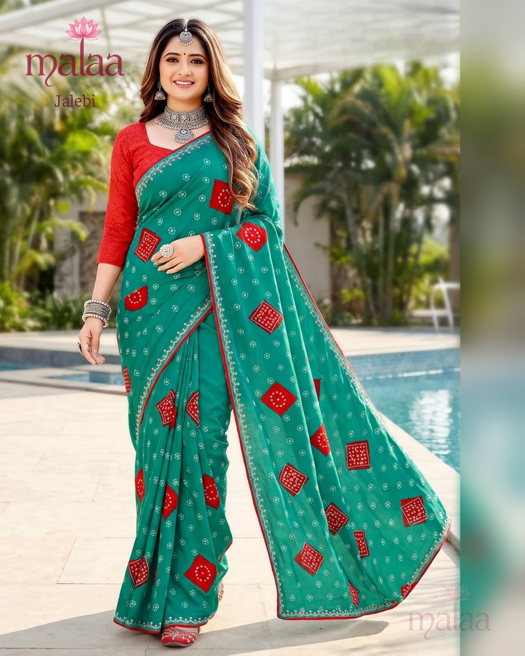 Jalebi saree catalogue, design 3, Malaa