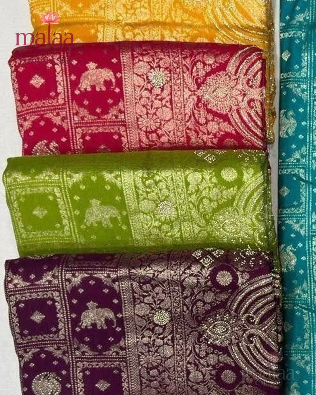 Jasmine Silk saree catalogue, poora set