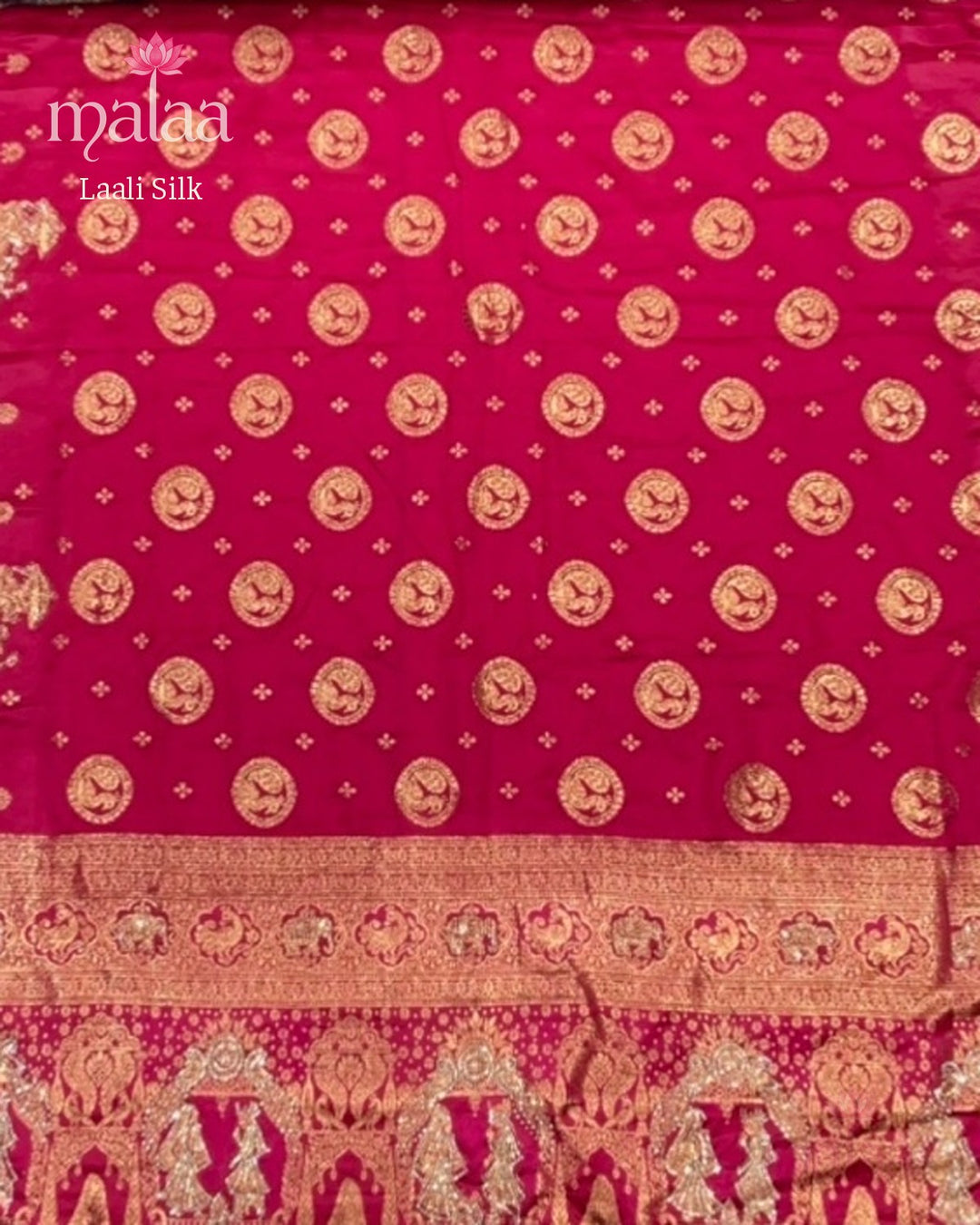 Laali Silk saree catalogue, poora set