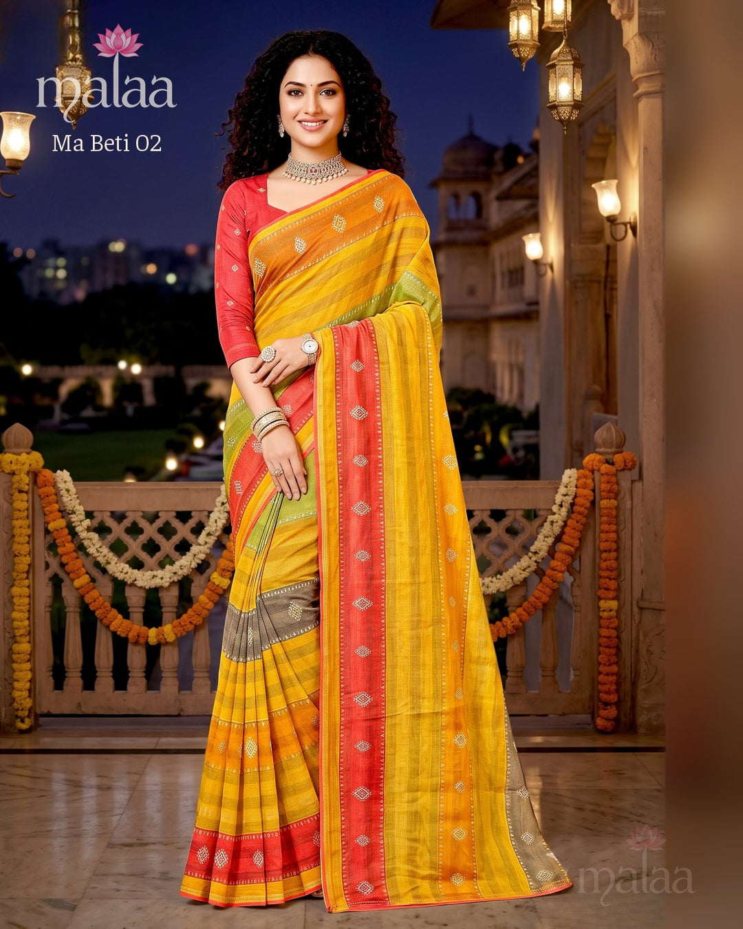 Ma Beti 02 saree catalogue, poora set khol ke, asli kapda, Malaa Sarees Surat