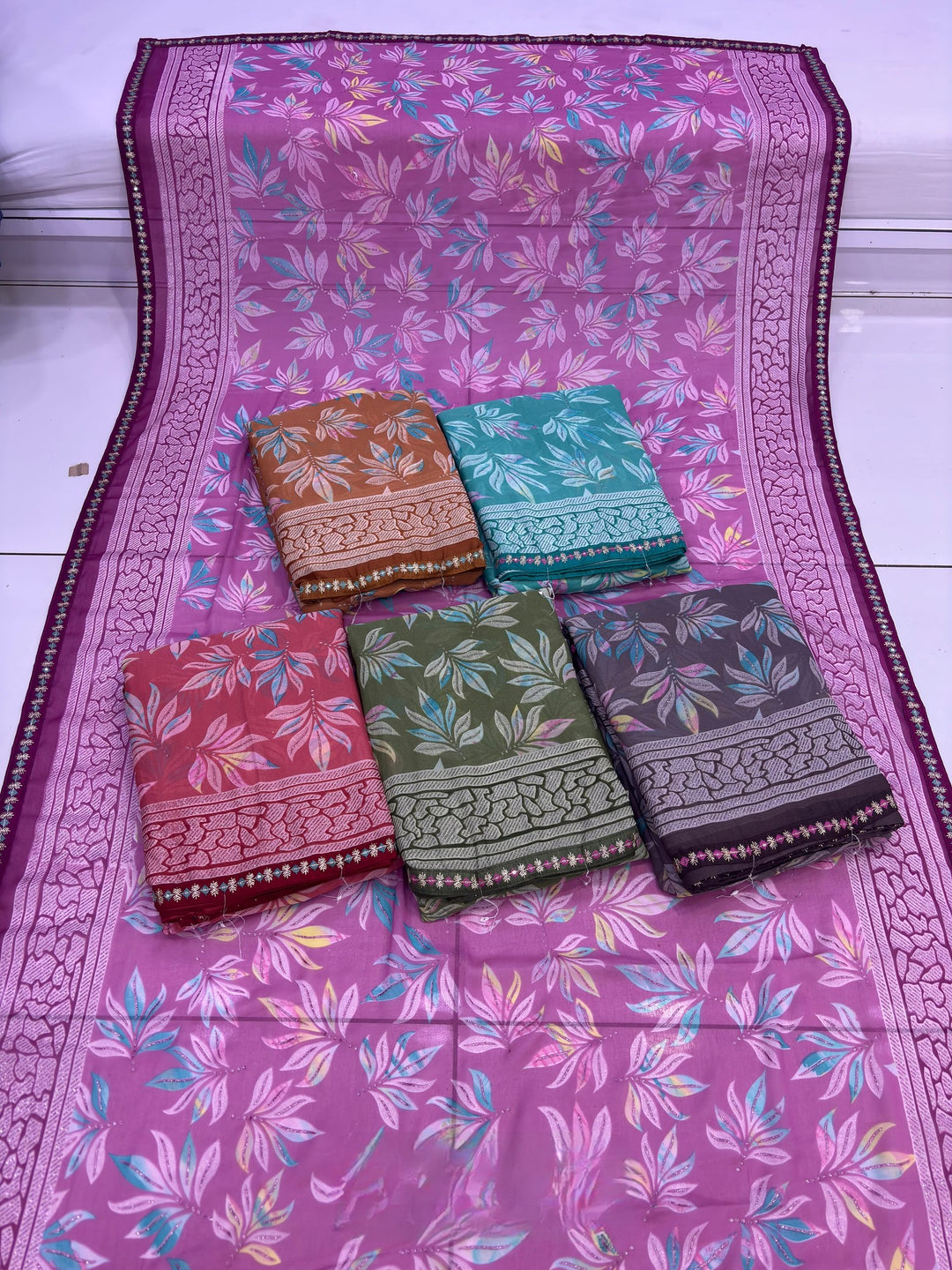 Mashuka saree catalogue, poora set khol ke, asli kapda, Malaa Sarees Surat