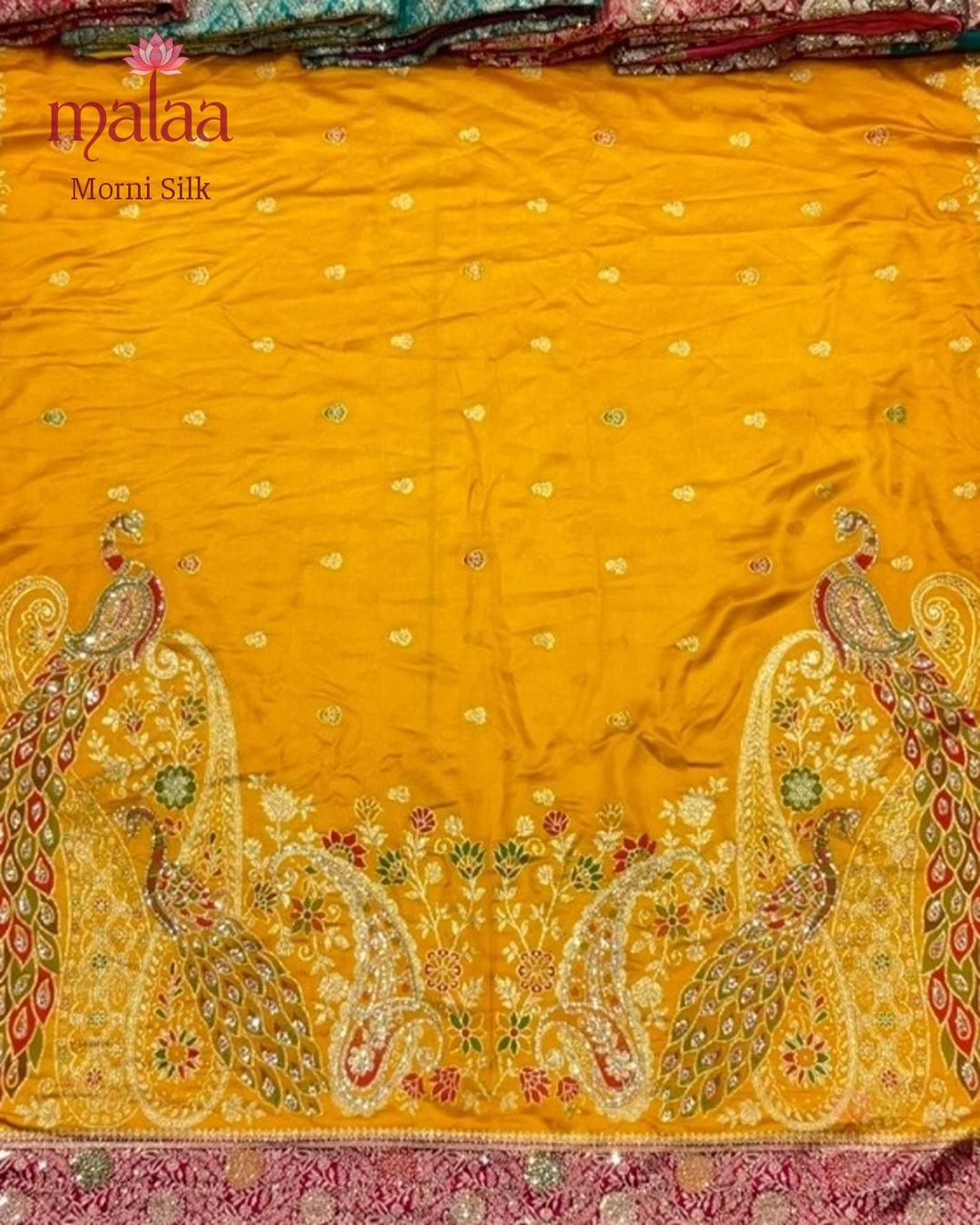 Morni Silk saree catalogue, poora set