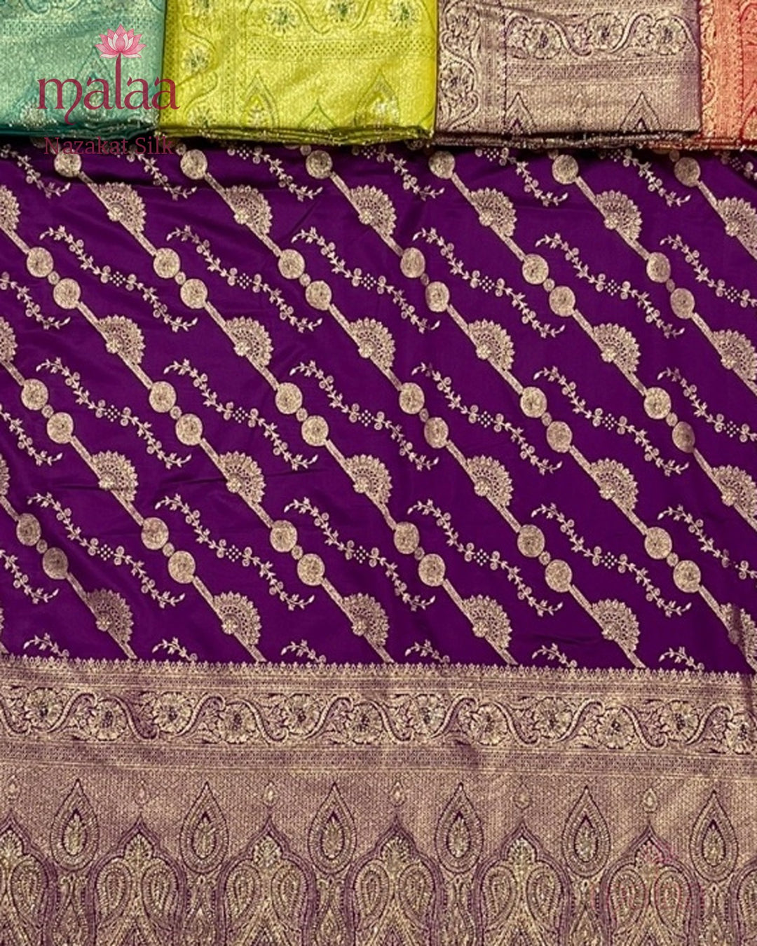 Nazakat Silk saree catalogue, poora set