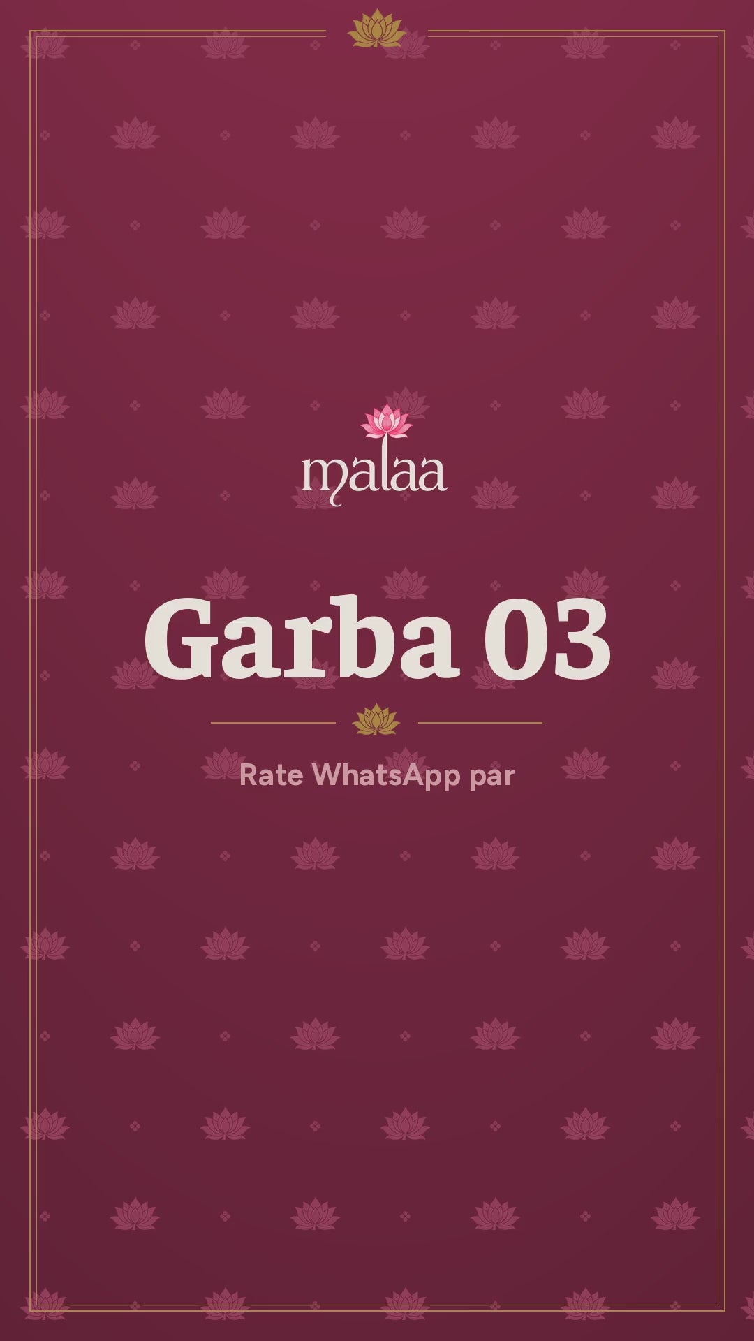 Garba 03 saree catalogue video, 6 designs