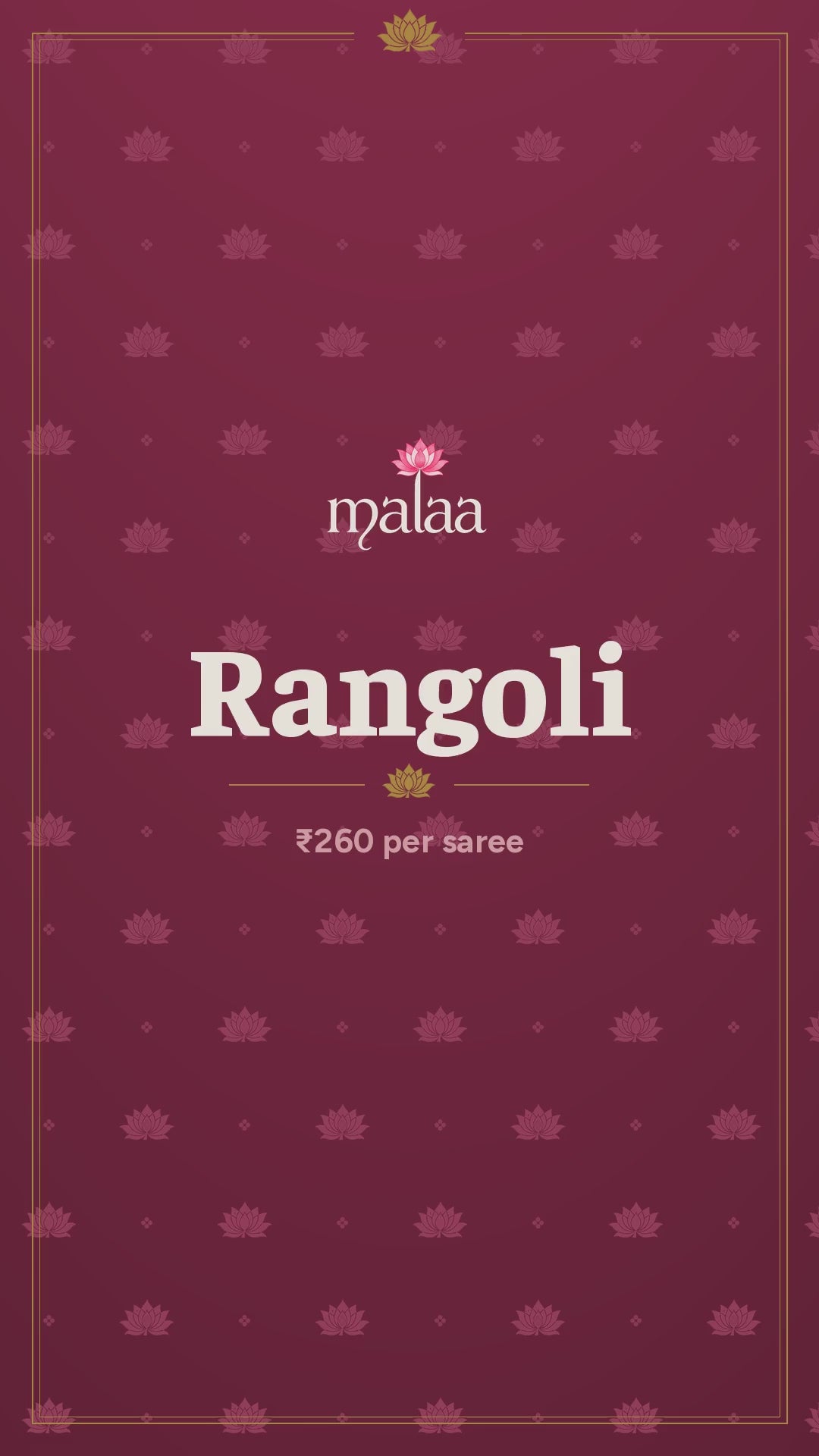 Rangoli cotton saree catalogue video