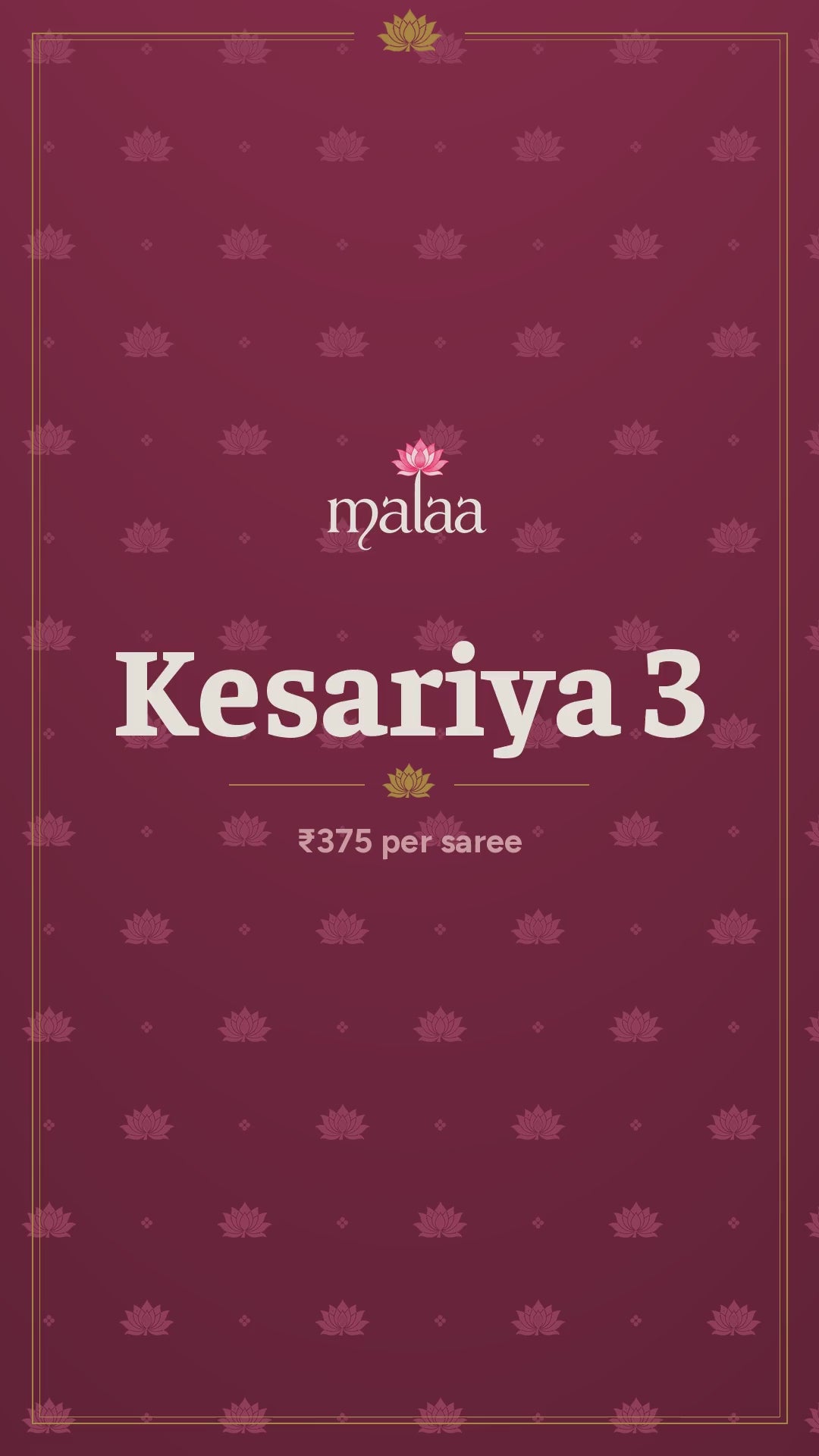 Kesariya 3 saree catalogue video