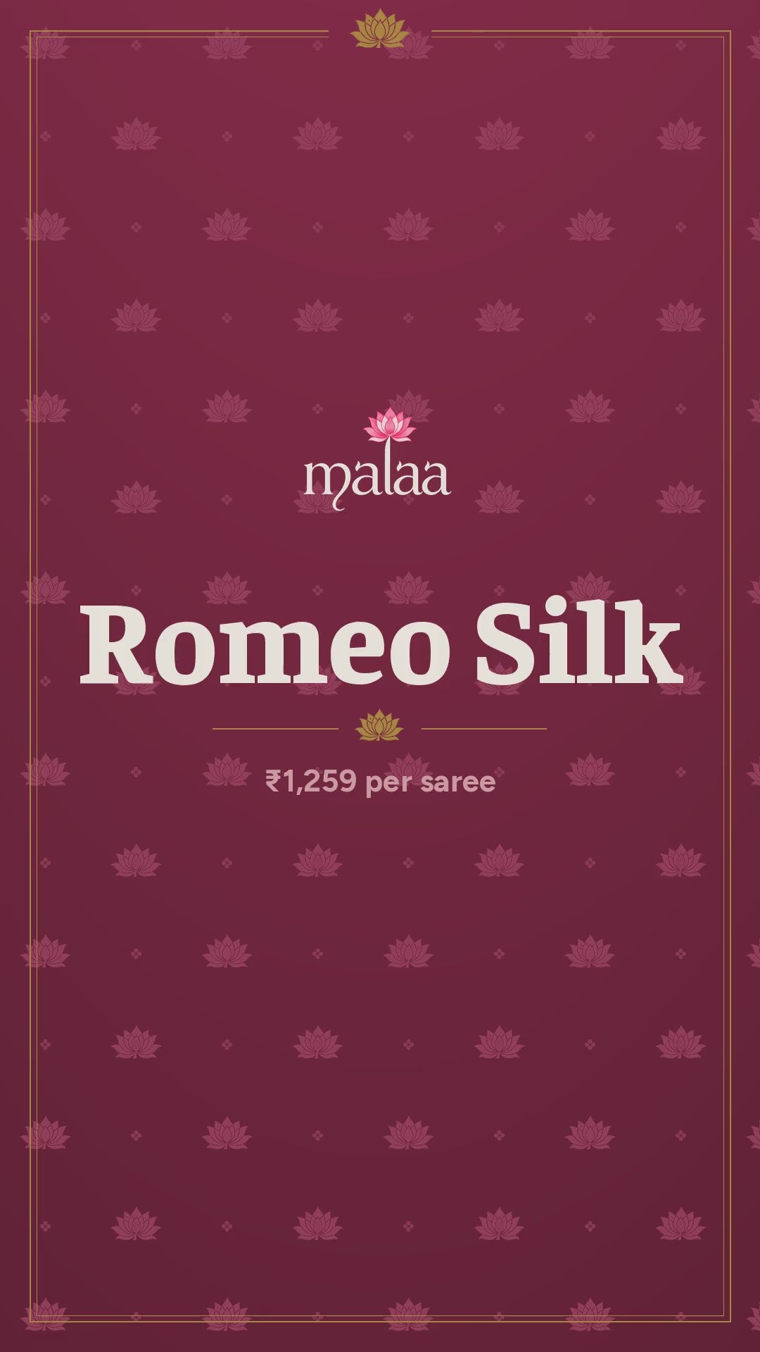 Romeo Silk saree catalogue video