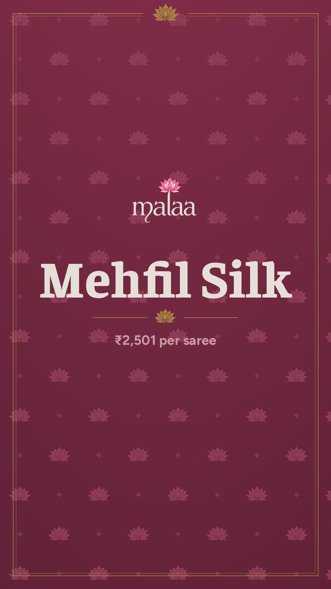 Mehfil Silk saree catalogue video