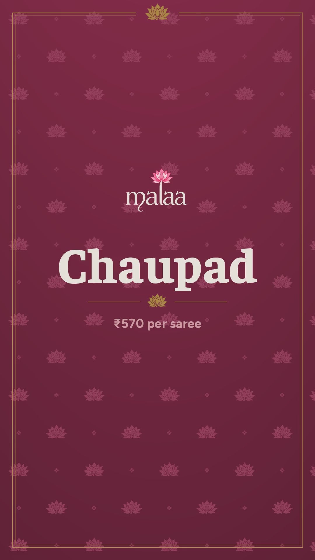 Chaupad saree catalogue video
