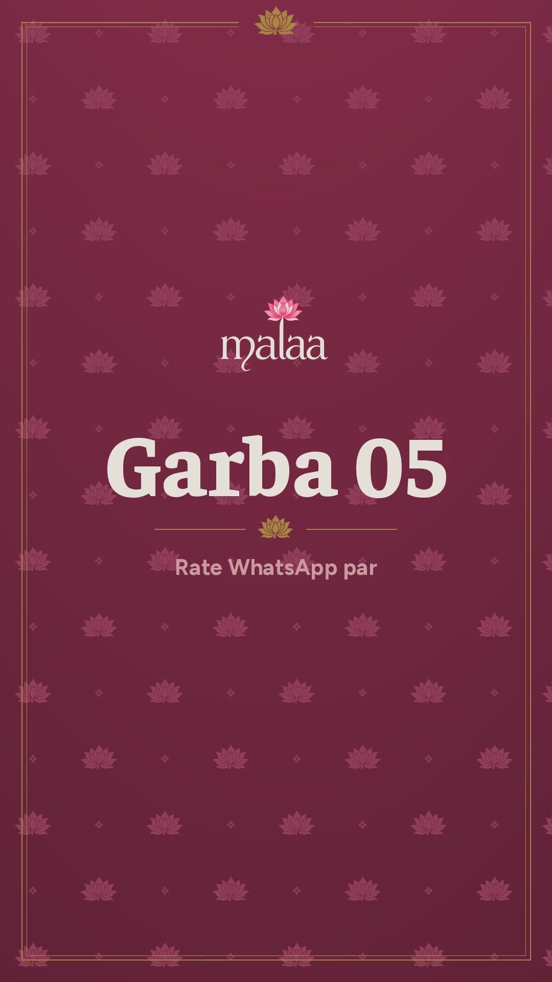Garba 05 saree catalogue video, 6 designs