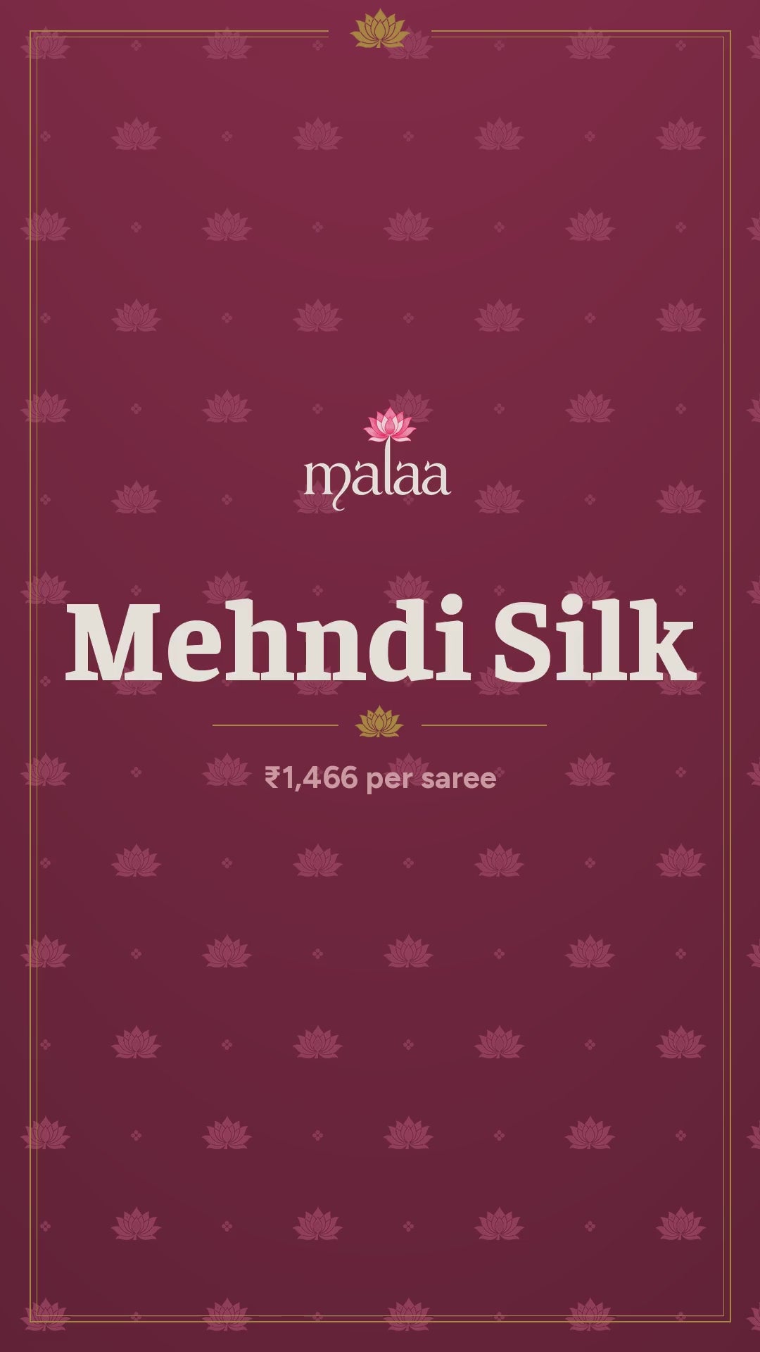 Mehndi Silk saree catalogue video