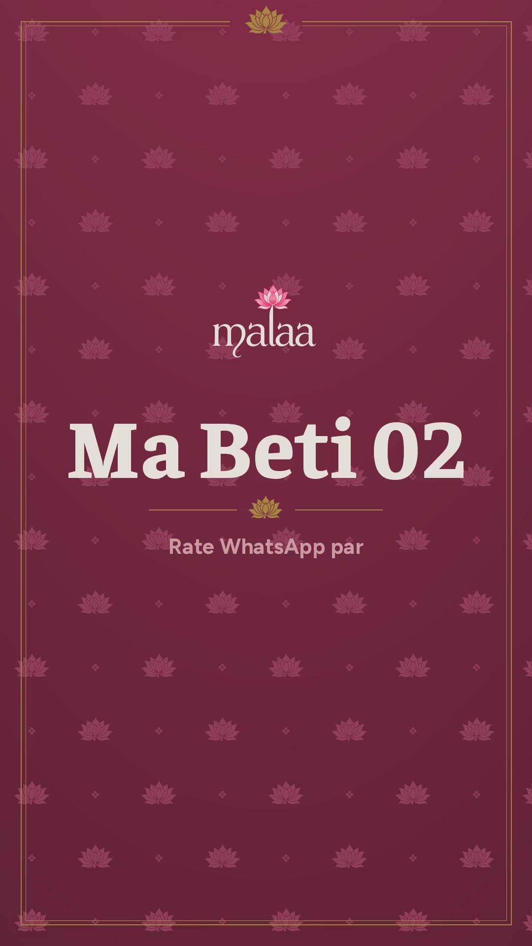 Ma Beti 02 saree catalogue video, 6 designs