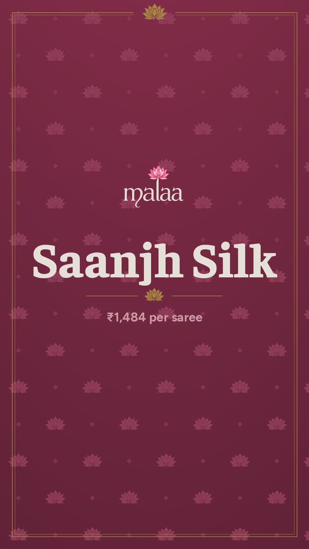 Saanjh Silk saree catalogue video