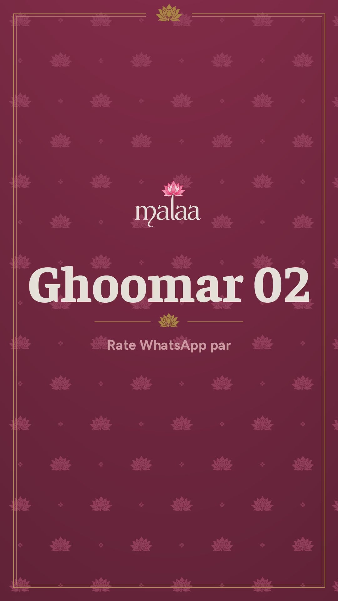 Ghoomar 02 saree catalogue video, 6 designs