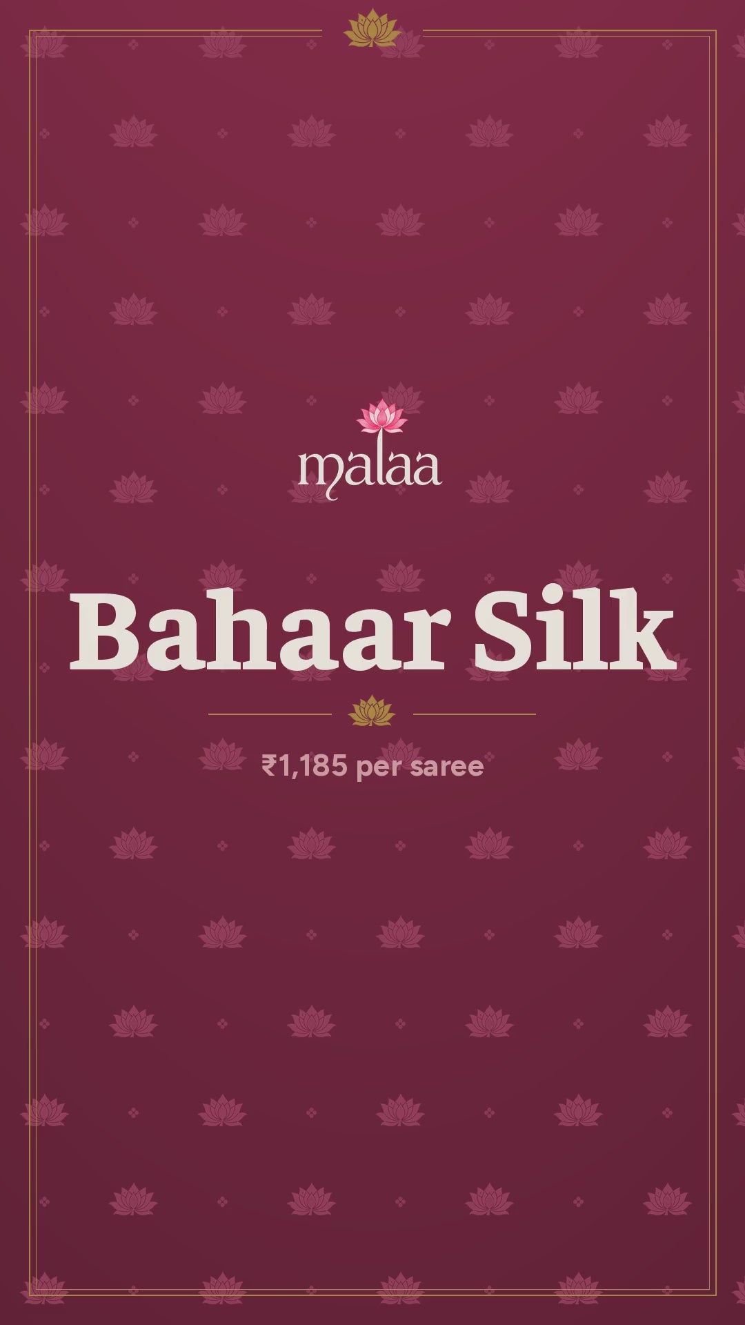 Bahaar Silk saree catalogue video