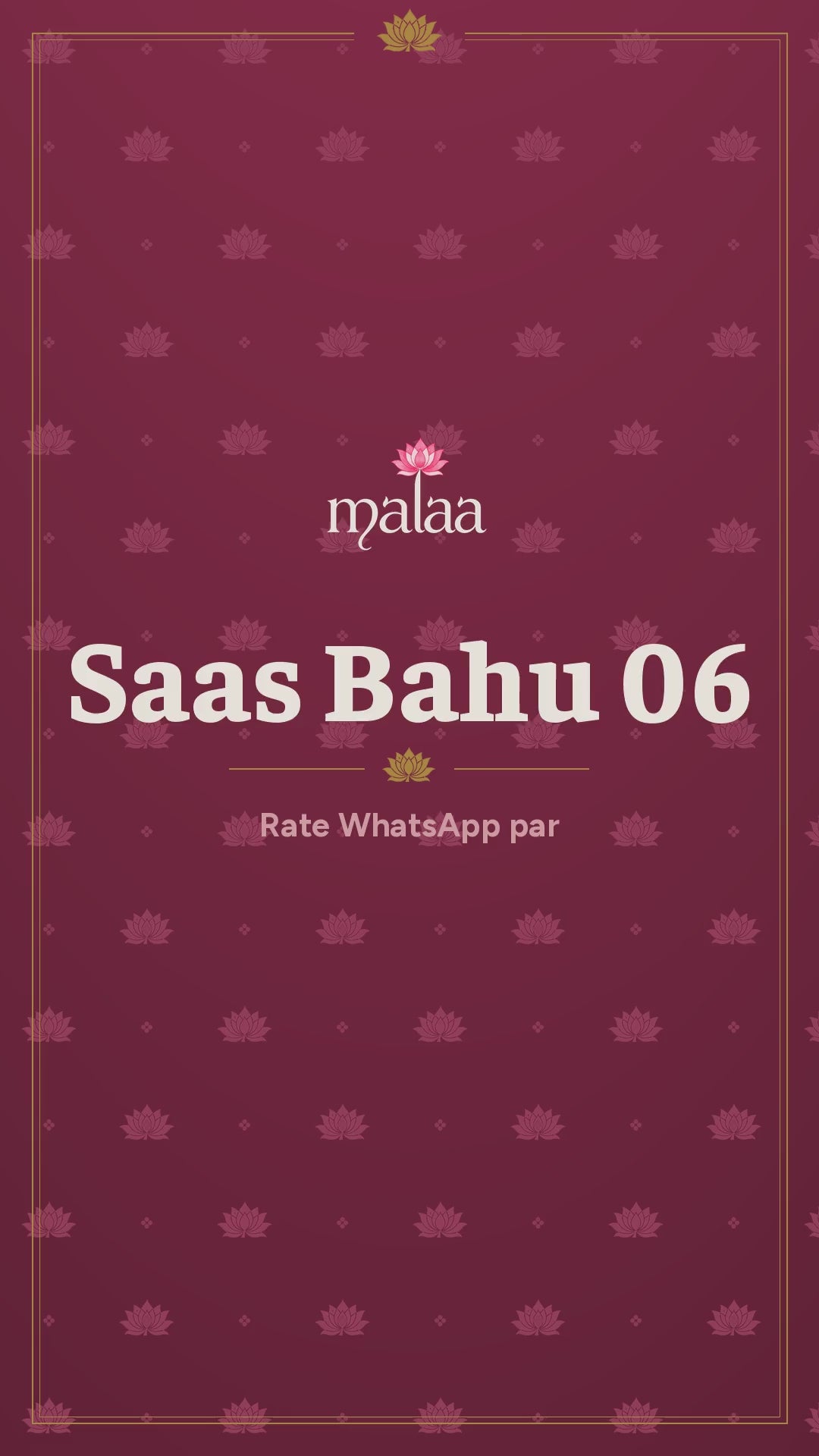 Saas Bahu 06 saree catalogue video, 6 designs