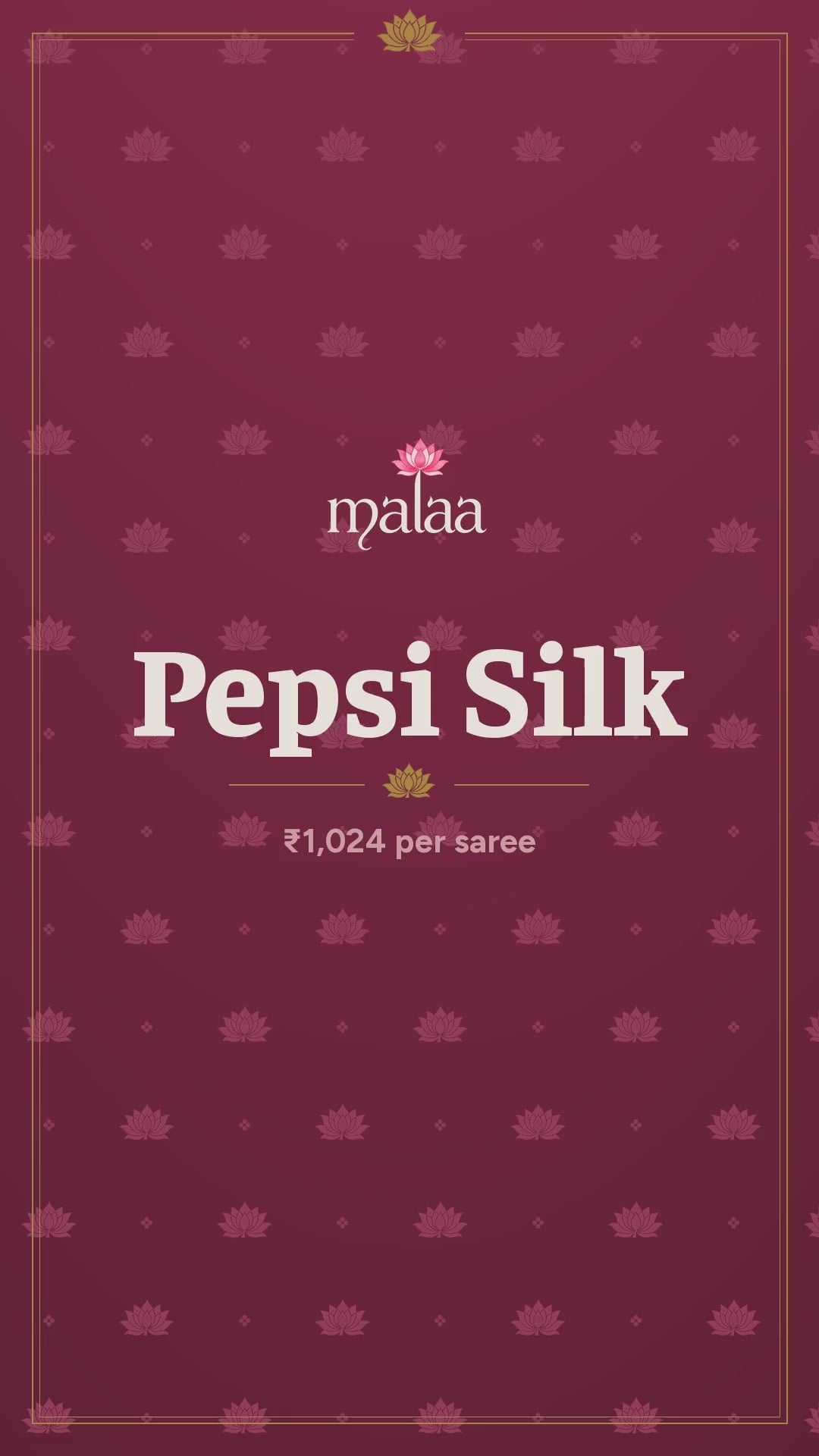 Pepsi Silk saree catalogue video