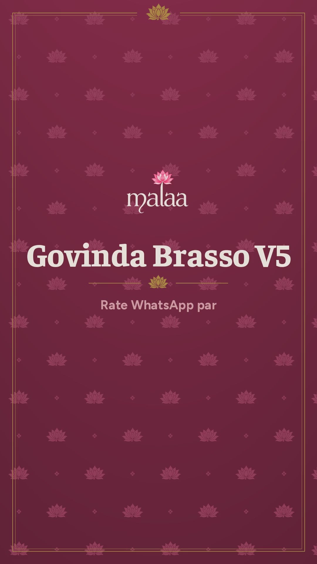 Govinda Brasso V5 saree catalogue video