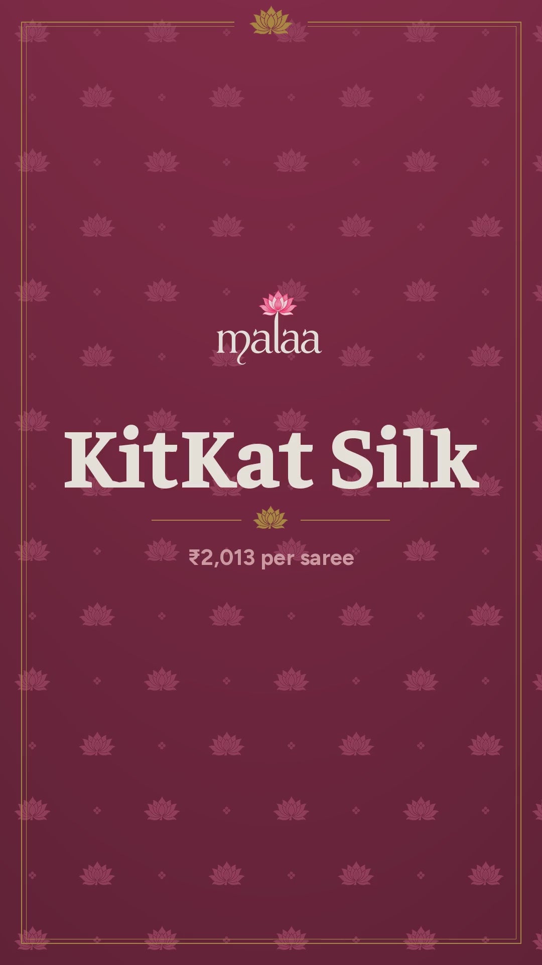 KitKat Silk saree catalogue video