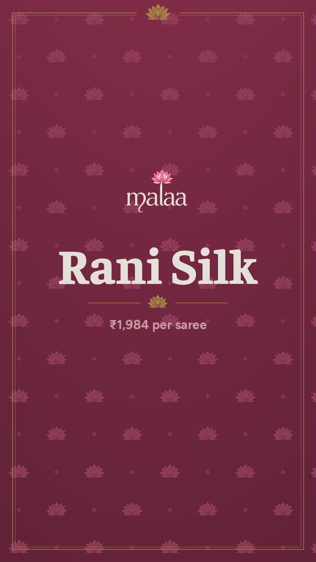 Rani Silk saree catalogue video