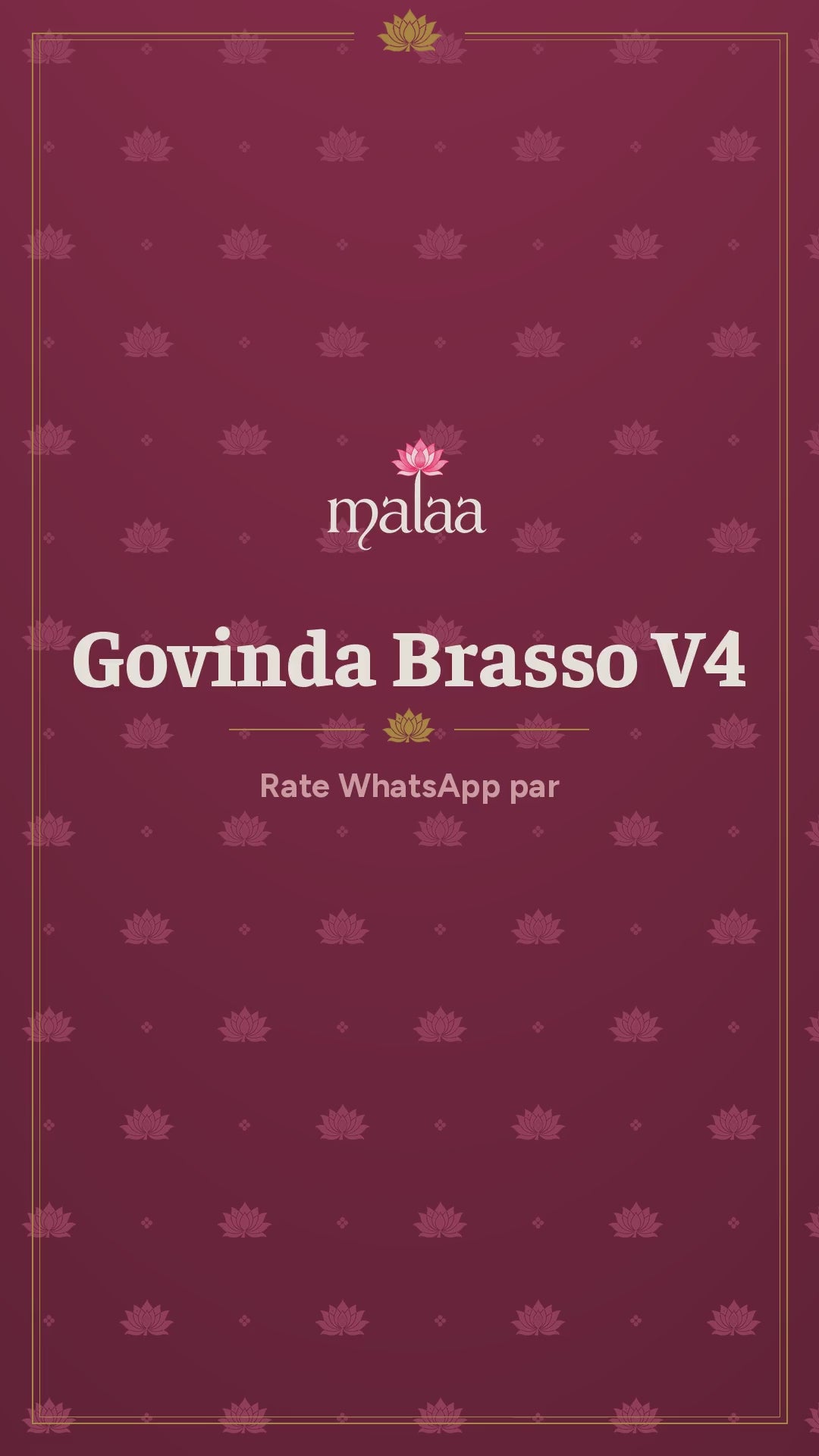 Govinda Brasso V4 saree catalogue video