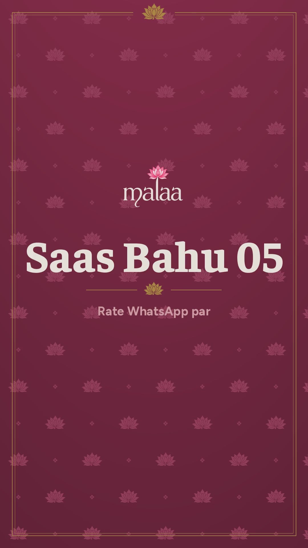 Saas Bahu 05 saree catalogue video, 6 designs