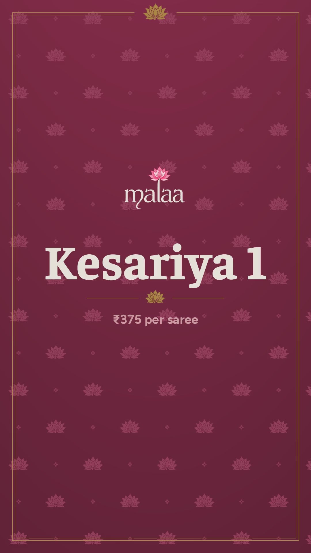 Kesariya 1 saree catalogue video