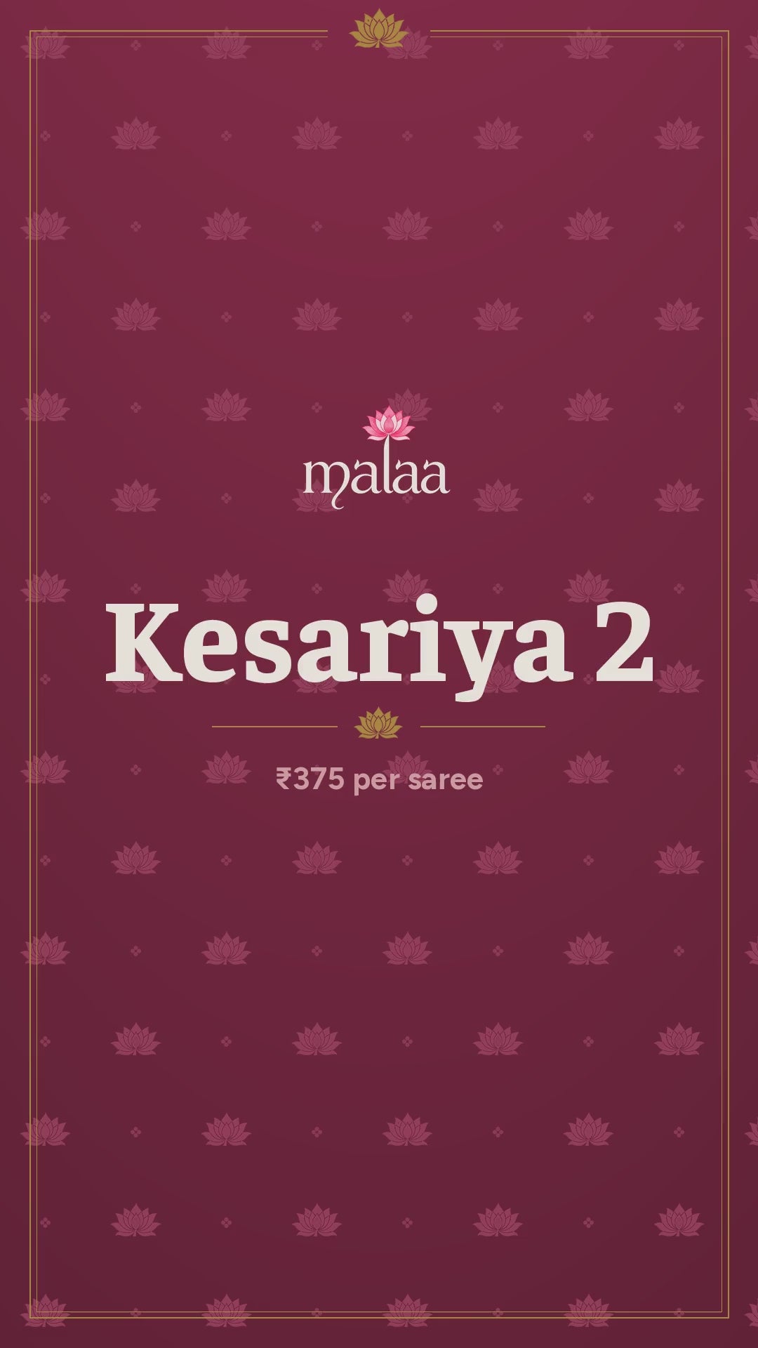 Kesariya 2 saree catalogue video