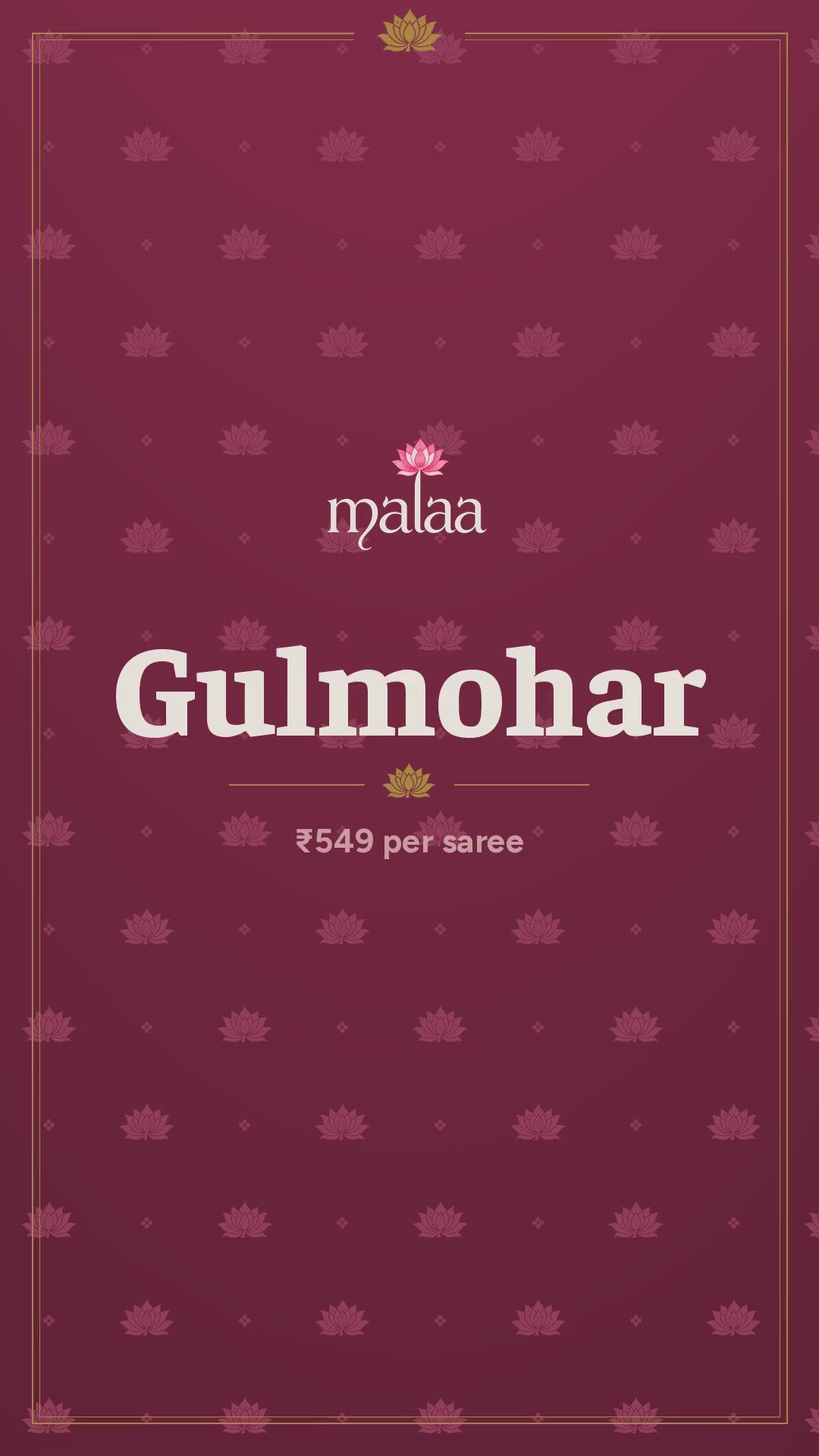 Gulmohar saree catalogue video