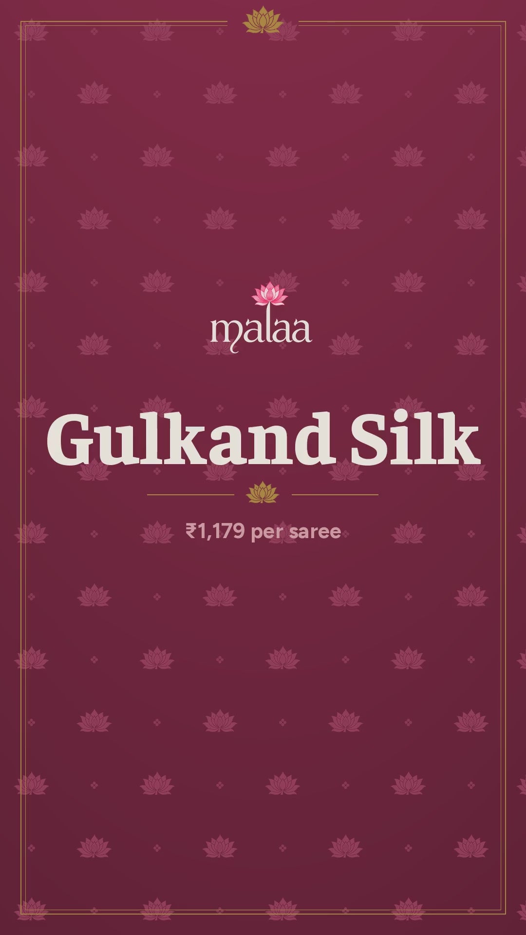 Gulkand Silk saree catalogue video