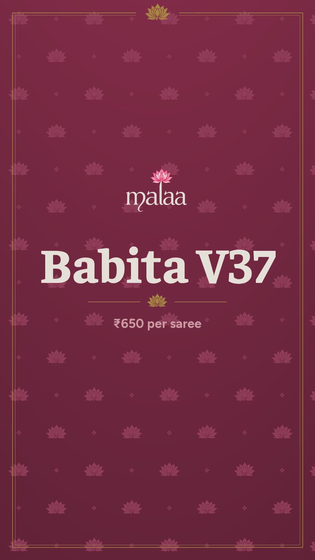 Babita V37 saree catalogue video