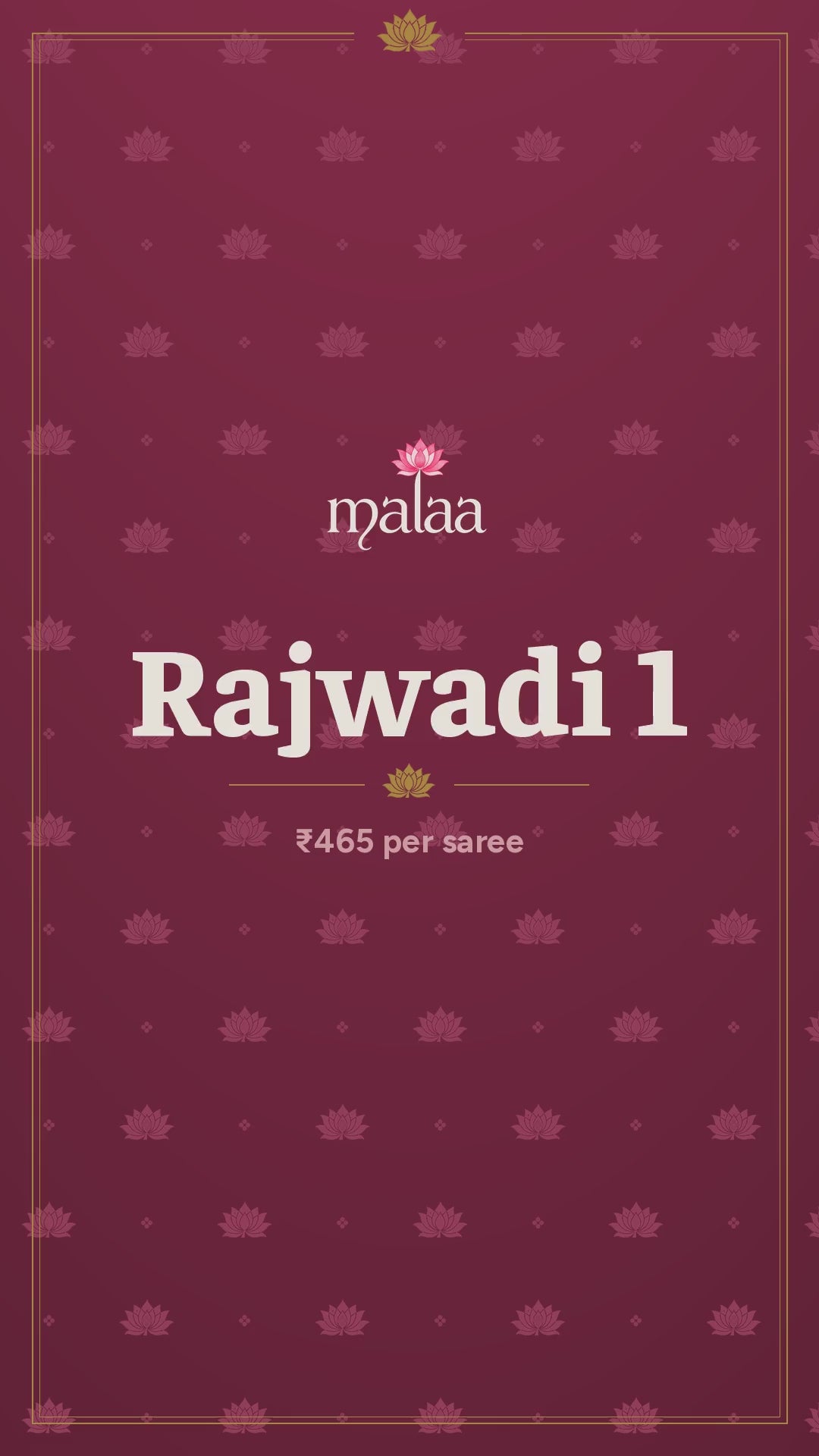 Rajwadi 1 saree catalogue video