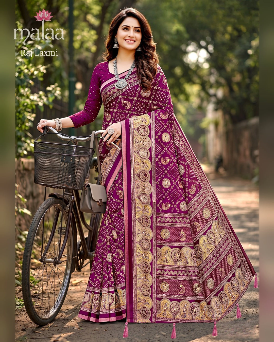 Raj Laxmi saree catalogue, design 2, Malaa