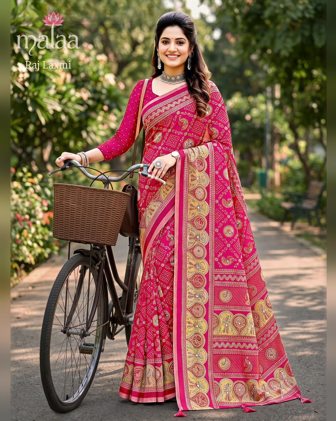 Raj Laxmi saree catalogue, design 3, Malaa