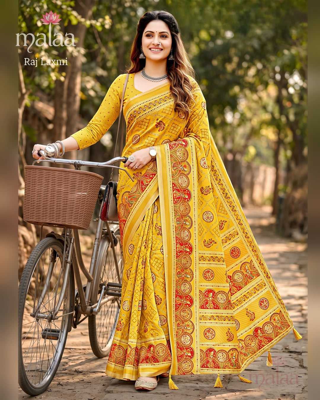 Raj Laxmi saree catalogue, design 4, Malaa