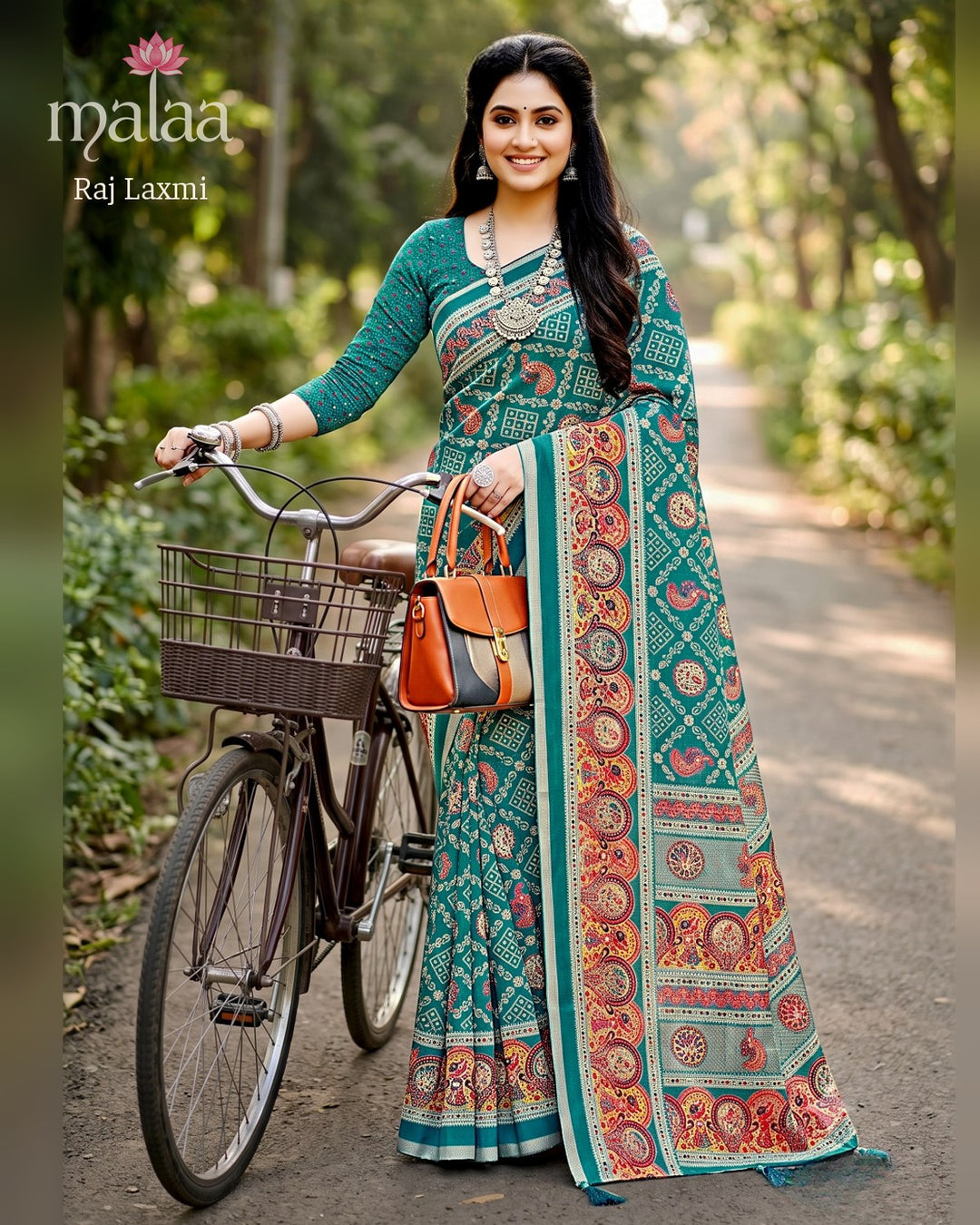 Raj Laxmi saree catalogue, design 5, Malaa